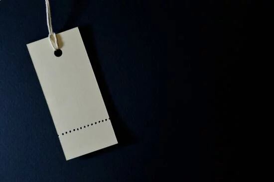 Blank label tag on string