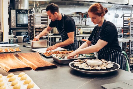 chefs preparing food